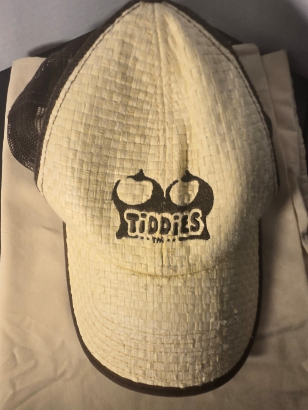 Tiddies Tan Mens Vintage Baseball Hat